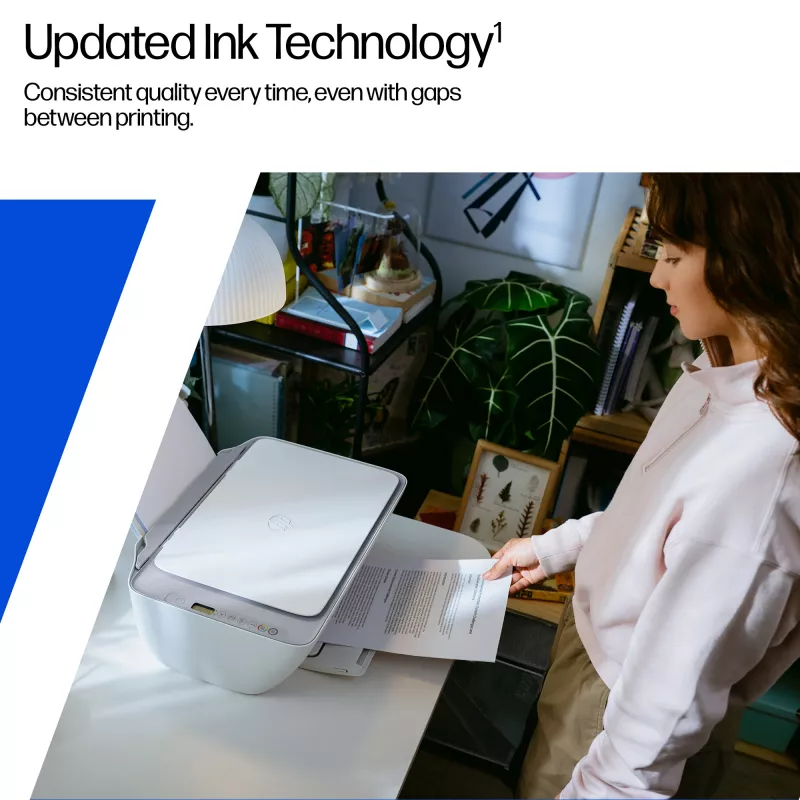 HP DeskJet 2922 Bezvadu daudzfunkciju printeris, termālā tintes druka, krāsu druka, 4800 x 1200 DPI, krāsu kopēšana, A4, balts