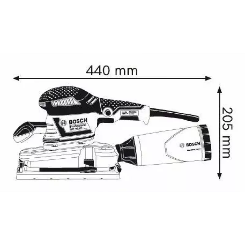 Bosch GSS 280 AVE Professional orbitālā slīpmašīna 11000 RPM 22000 OPM