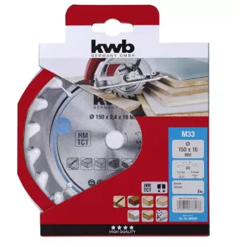 Cirkulārā zāģa asmens KWB 583357 15 cm cietkoksnēm, saplāksnim, mīkstkoksnēm