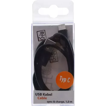 USB kabelis 2GO 795782 1m USB B USB C Melns USB 3.2 Gen 1