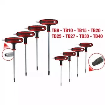 L-torx atslēgu komplekts KS Tools 151.8165, hroma-vanādija tērauds, 8 gab.