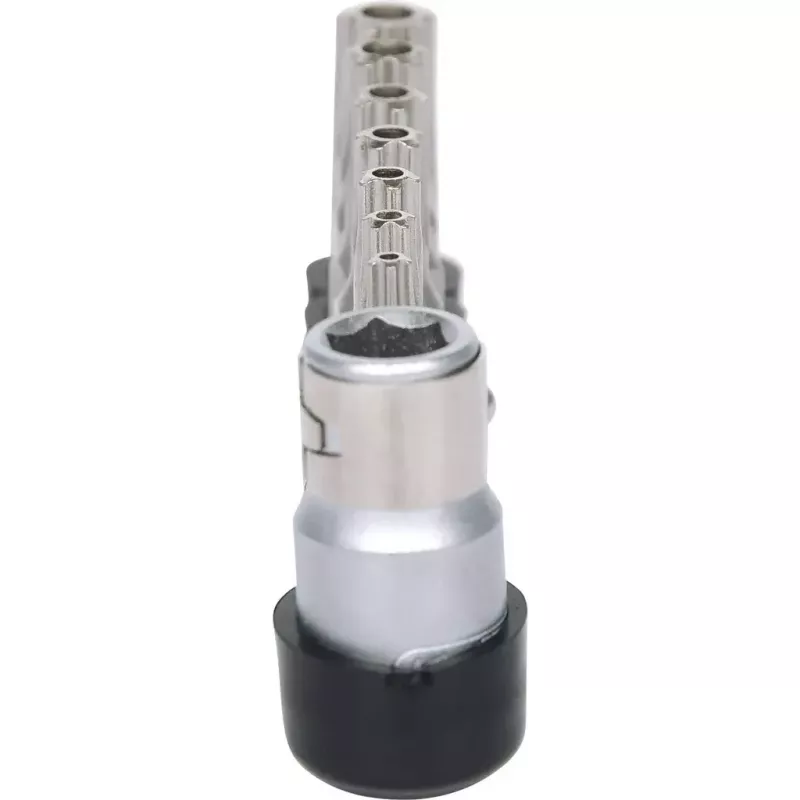 KS Tools 911.1480 8 gabalu skrūvgrieža uzgaļu komplekts, niķelēts, 25 mm, 1/4 collu kāts, DIN 3126 ISO 1173 E 6,3