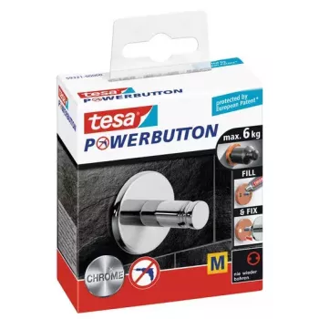 Universālais āķis TESA Powerbutton 59321 Hroms