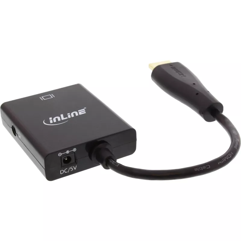Pārveidotājs InLine HDMI uz VGA ar audio ieeju