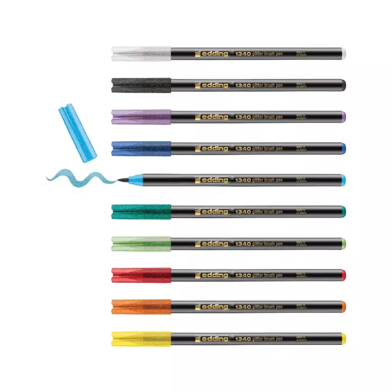 Edding flomāsteru komplekts 4-1340-10-4 Brush tip 10 krāsas