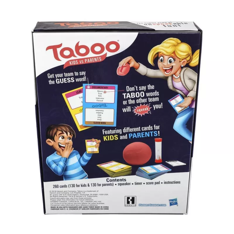 Hasbro Taboo Kids vs. Parents, 8 gadi, Ģimenes spēle