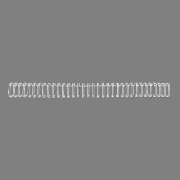 GBC Wire stiepļu muguriņas 3:1 NO8 12.5mm A4, Baltas, 3 loksnes, Metāls, A4, 1.25 cm, 297 mm