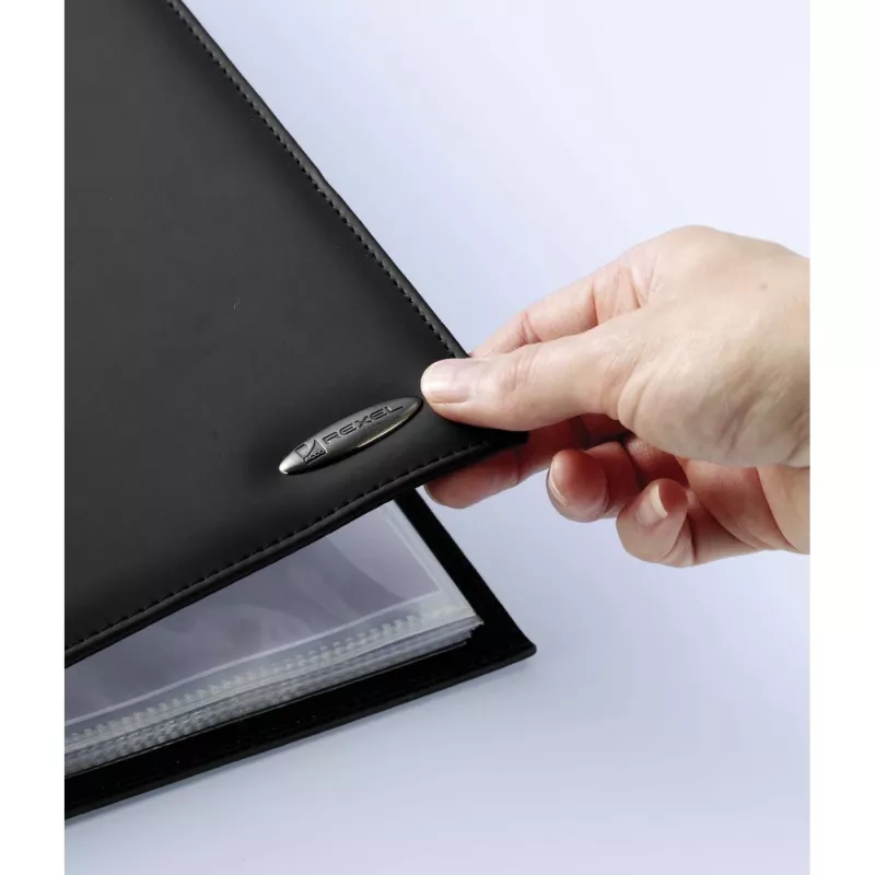 Rexel Soft Touch Smooth A4 Displeja mape 24 kabatas, melna