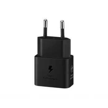 Samsung 25W EP-T2510XBEGWW Melns USB-C ātrās uzlādes barošanas adapteris