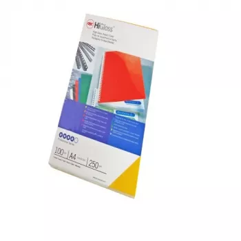 GBC Binding Covers HiGloss A4 250gsm, A4, Kartons, Melns, Spīdīgs, 250 g/m², 100 gab.