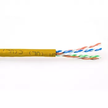 Patch kabelis ACT CAT6A U/UTP PVC 305m Dzeltens