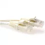 ACT Ivory 0.25 m U/UTP CAT6 savienojuma kabelis ar RJ45 un aizsargātu klipsi