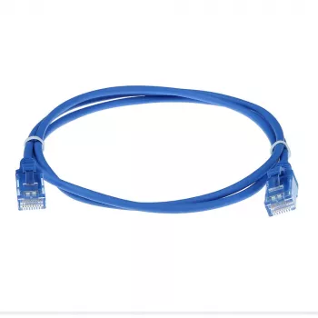 ACT Blue 7 m LSZH U/UTP CAT6 datacentra plānā lēciena kabelis ar aizsargātiem RJ45 savienotājiem