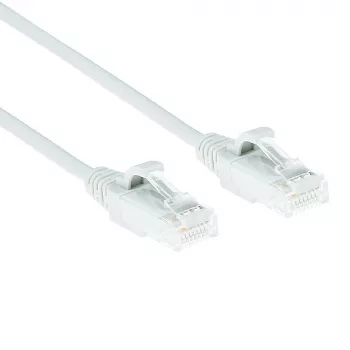 ACT White 3 m LSZH U/UTP CAT6 datacenter slimmā tīkla kabelis ar snagless RJ45 savienotājiem