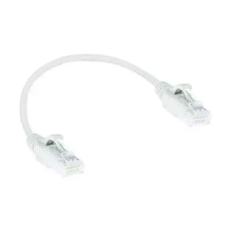 ACT balts 0,25 m LSZH U/UTP CAT6 datacenter tievais savienojuma kabelis ar aizsargātiem RJ45 savienotājiem