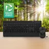 ACT Bezvadu tastatūras un peles komplekts Qwerty, klusie taustiņi, videi draudzīgs, no pārstrādātiem materiāliem