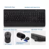 ACT Bezvadu tastatūras un peles komplekts Qwerty, klusie taustiņi, videi draudzīgs, no pārstrādātiem materiāliem