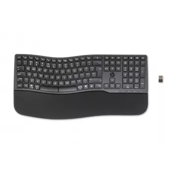 HP 680 Comfort Dual-Mode tastatūra, pilna izmēra (100%), bezvadu, RF bezvadu + Bluetooth, QWERTY, melna