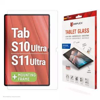 Displex Tablet Glass (9H) Samsung Galaxy Tab S10 Ultra/S11 Ultra, Eco montāžas rāmis, nesalaužams