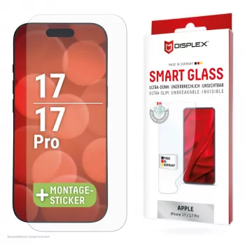 Displex Smart Glass (9H) Apple iPhone 17/17 Pro, montāžas uzlīme, nesalaužams