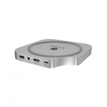 ICY BOX 7-in-1 USB Type-C DockingStacija ar M.2 NVMe slotu, SSD, Atmiņas karte, M.2, 4 TB, USB 3.2 Gen 2 (3.1 Gen 2) Type-C, Sudraba, Alumīnijs