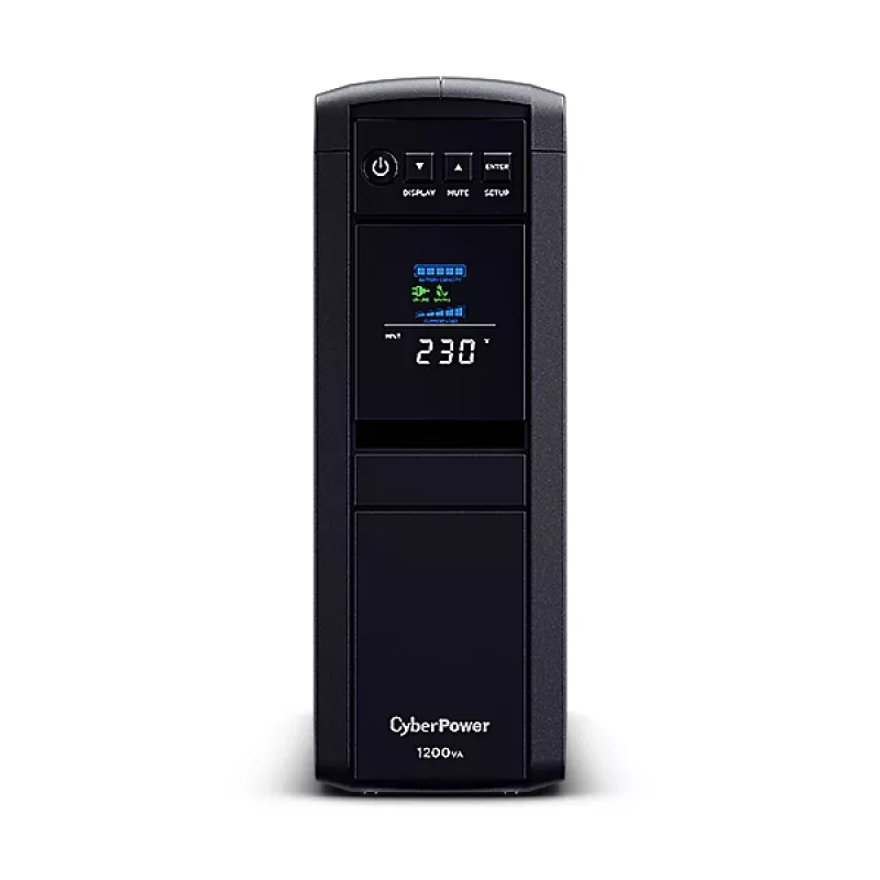 Nepārtrauktās barošanas avots CyberPower CP1200EIPFCLCD, Line-Interactive, 1.2 kVA, 720 W, 6 AC kontaktligzdas