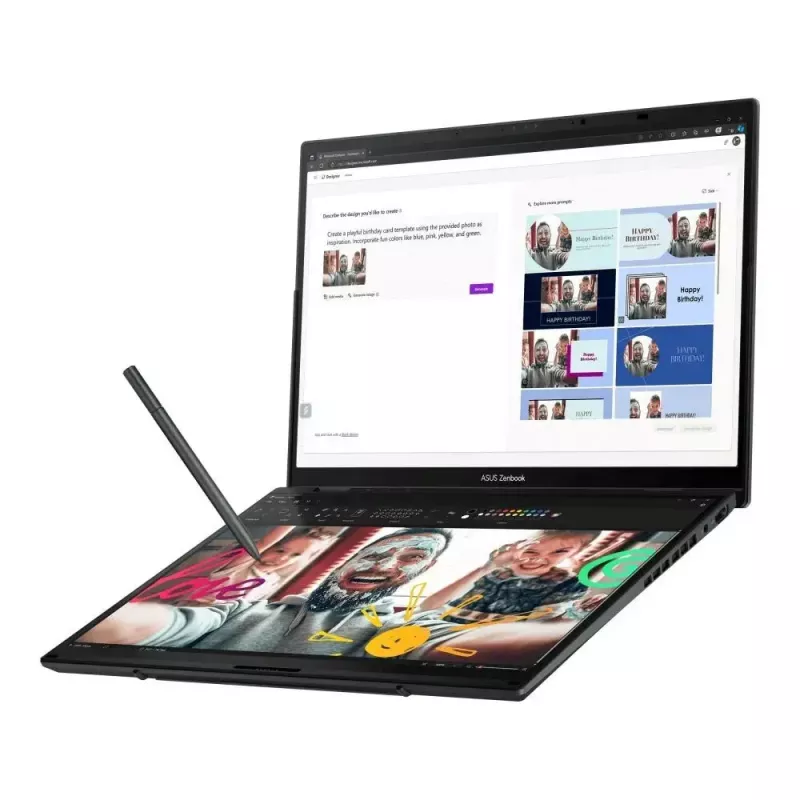 Portatīvais dators ASUS Zenbook Duo UX8406CA-QL121W — Ultra 7 2x14,0 collu OLED FHD Skārienjūtīgs 60Hz, 32GB LPDDR5X, 1TB SSD, Intel Arc, 75WHr, Kamera 1080p