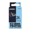 Lentes kasete CASIO XR-24X1 — melns uz caurspīdīgas, 24 mm × 8 m