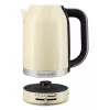 KitchenAid 5KEK1701EAC elektriskā tējkanna 1.7 L 2400 W Melna, Krēmkrāsa, Nerūsējošais tērauds