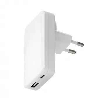 Lādētājs d bramante Pro Slim Lādētājs USB-C 45W + USB-A 30W, Iekštelpu, Balts