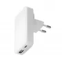 Lādētājs d bramante Pro Slim Lādētājs USB-C 45W + USB-A 30W, Iekštelpu, Balts