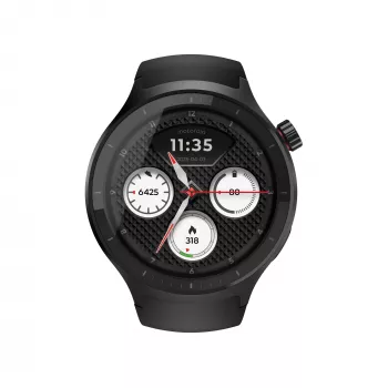 Motorola Moto Watch 47 mm apaļš OLED viedpulkstenis ar GPS, melns