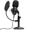 Studijas mikrofons TRUST GXT 269 Emita II — USB vads, metāla korpuss, galda stiprinājums, melns (42×162×42 mm)
