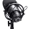 Studijas mikrofons TRUST GXT 269 Emita II — USB vads, metāla korpuss, galda stiprinājums, melns (42×162×42 mm)
