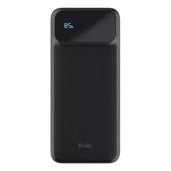 Power bank TRUST 25883 — 20000 mAh Li-Ion, PD & Quick Charge 3.0, 2×USB-A + 1×USB-C, 20 W, Melns