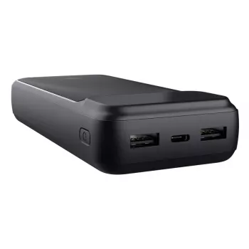 Power bank TRUST 25883 — 20000 mAh Li-Ion, PD & Quick Charge 3.0, 2×USB-A + 1×USB-C, 20 W, Melns