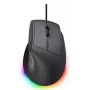 Gaming pele TRUST GXT 145 Rexxa, labā roka, USB Type-A, 12800 DPI, vadu, RGB ritenis, melna