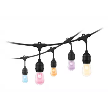 WiZ String Lights viedās virtenes, Wi-Fi/Bluetooth, melnas, LED
