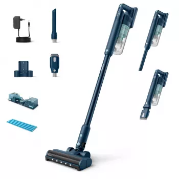 Bezvadu stick putekļsūcējs Philips 5000 sērija XC5041/01 — 25.2V Li-Ion, sauss un slapjš ciklona bezmaiss, cilpas rokturis, zaļš