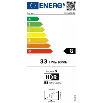 Samsung S80UD monitors 81.3 cm (32 collas) 4K Ultra HD LCD melns
