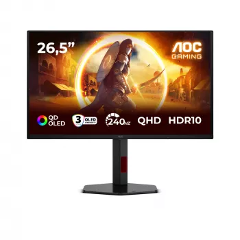 AOC G4 Q27G4ZDR datora monitors 67,3 cm (26,5 collu) 2560 x 1440 pikseļi Quad HD QD-OLED Melns, Sarkans