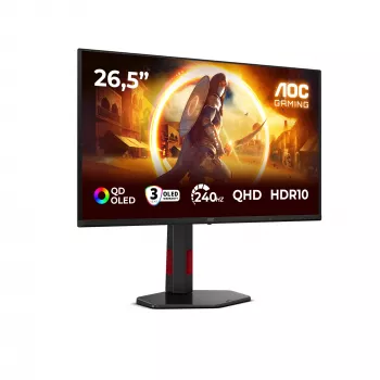 AOC G4 Q27G4ZDR datora monitors 67,3 cm (26,5 collu) 2560 x 1440 pikseļi Quad HD QD-OLED Melns, Sarkans