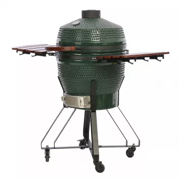 TARGUS Kamado Pro 22 collu grils M izmērs (TunaBone) – keramikas kamado, 22 collu gatavošanas virsma, zaļš