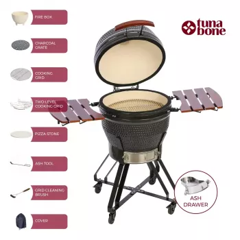 TARGUS Kamado Pro 22 collu grils, izmērs M, tumši pelēks