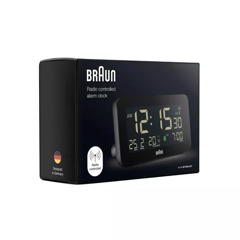 Modinātājpulkstenis Braun BC10B-DCF Melns LCD AA