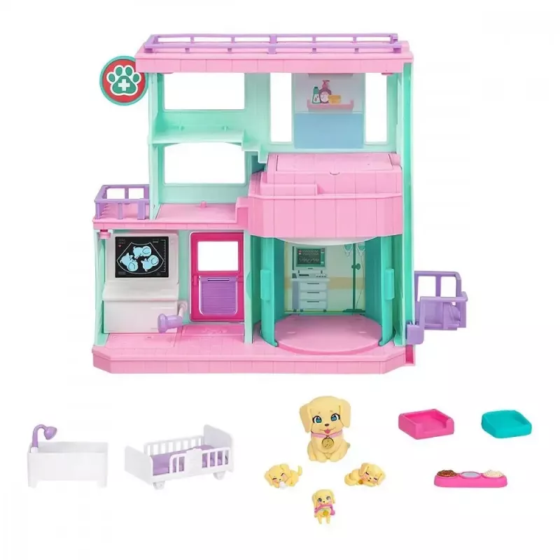 Interaktīvs mājdzīvnieku komplekts Cobi Set Little Live Pets Families Clinic MO-26673, rotaļu komplekts ar klīnikas piederumiem