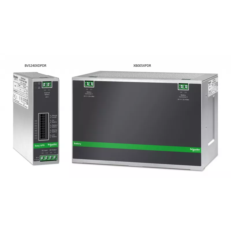APC BVS240XDPDR 24V DC UPS – 240W, 24V, 10A, DIN-sliedes stiprinājums, barošanas modulis bez akumulatora