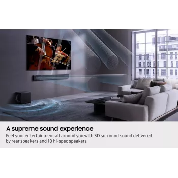 Samsung Q-series QS750F 5.1.2 kanālu skaņas josla ar zemfrekvences skaļruni un aizmugures skaļruņiem (2025)