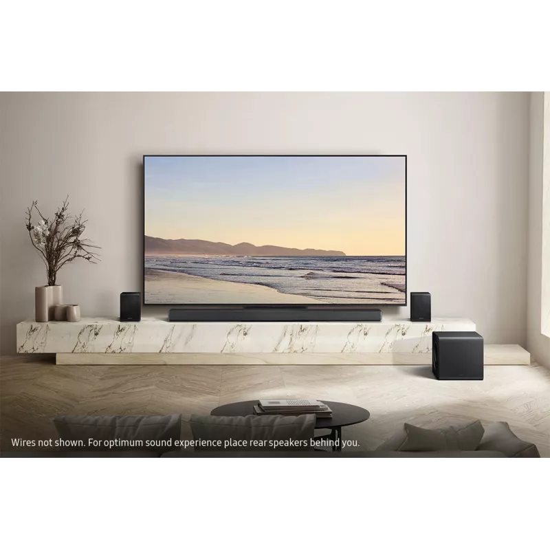 Samsung Q-series QS750F 5.1.2 kanālu skaņas josla ar zemfrekvences skaļruni un aizmugures skaļruņiem (2025)