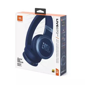 JBL Live 670NC Bezvadu austiņas uz auss, zilas